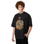 Shiki 秋 - Autumn - Oversized Unisex Bio-T-Shirt mit breitem Kragen — Apparel 7 | Purrshido