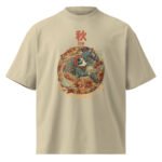Shiki 秋 - Autumn - Oversized Unisex Bio-T-Shirt mit breitem Kragen — Apparel 2 | Purrshido