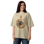 Shiki 夏 - Summer - Oversized Unisex Bio-T-Shirt mit breitem Kragen — Apparel 8 | Purrshido